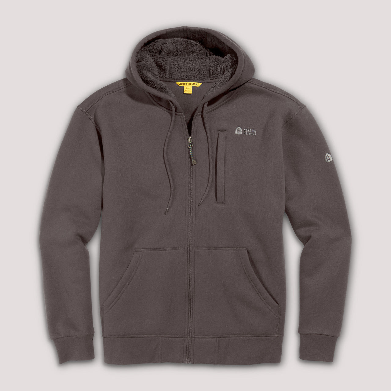Charcoal - Sierra Designs Men's Angora Hoodie, front view
