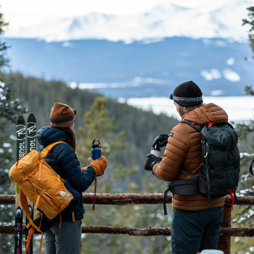 Sierra Designs Flex Trail 20-30 backpack lifestyle photo view from balcony