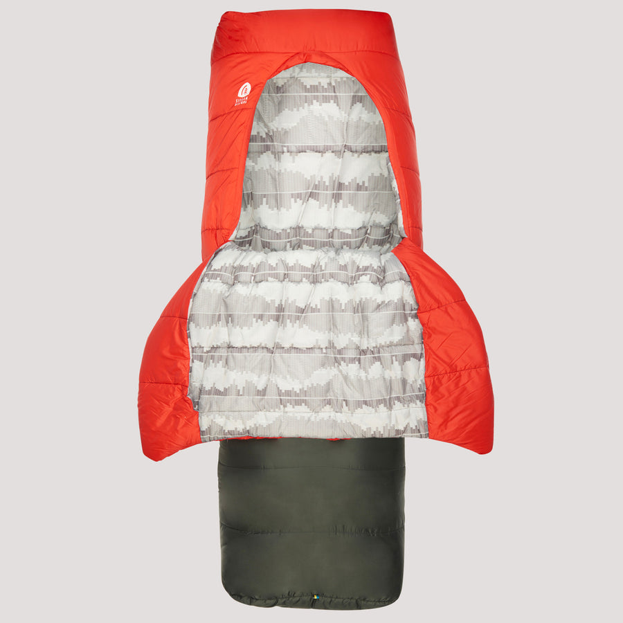 sierra yeti sleeping bag Cloud Zipperless 800F 20 Deg Green Long The Backcountry Bed 20 is designed for deep wilderness adventures Sierra Designs Backcountry Bed 20
